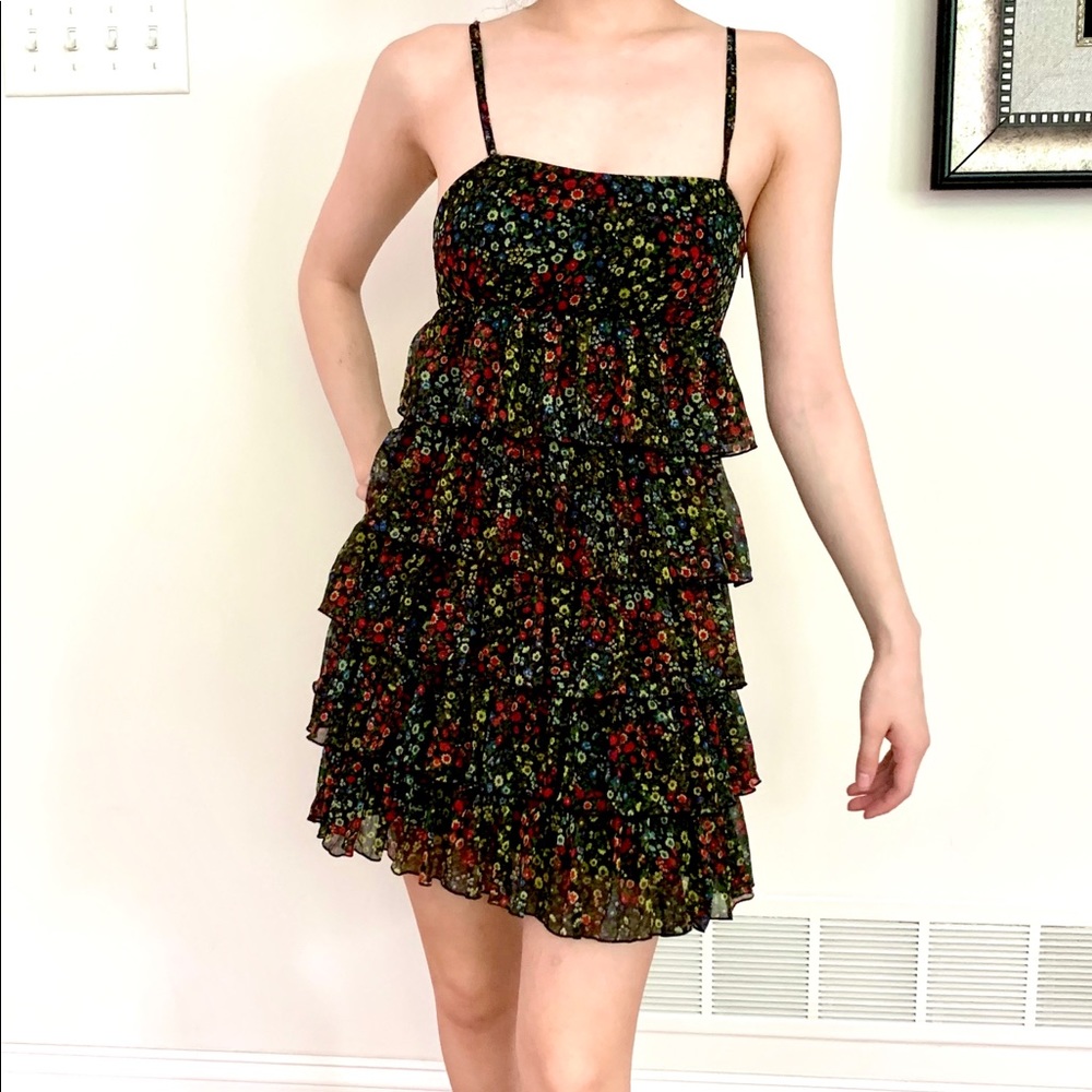 H&M Ruffled Floral Mini Sundress